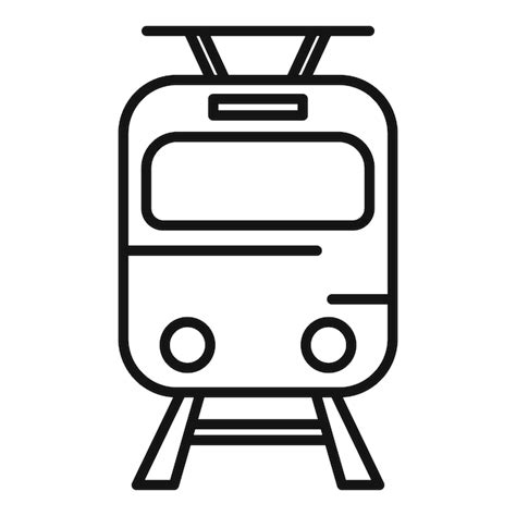 Premium Vector Metro Train Icon Outline Vector City Waiting Public