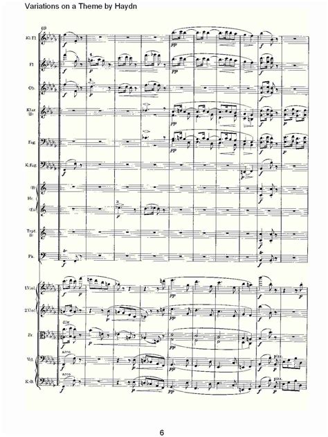 Variations On A Theme By Haydn 海顿主旋律变奏曲（二）总谱搜谱网