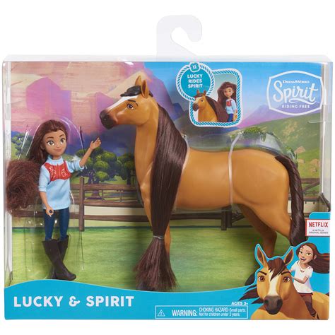 Dreamworks Spirit Riding Free Lucky Doll And Spirit Horse Pony Set New