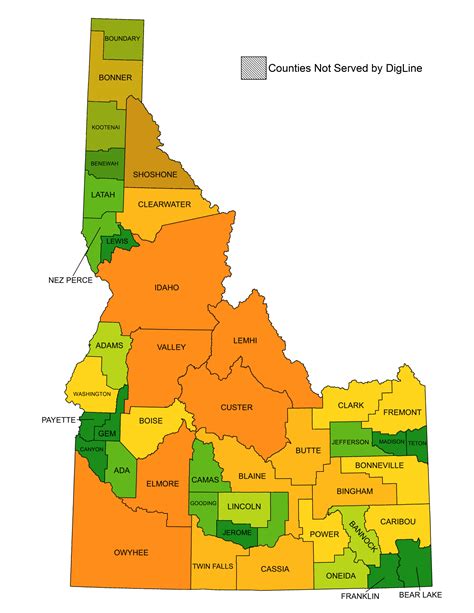 Map Of Idaho Counties Idaho County County Map Idaho