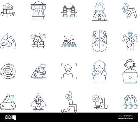 Activities And Tourism Outline Icons Collection Activities Tourism