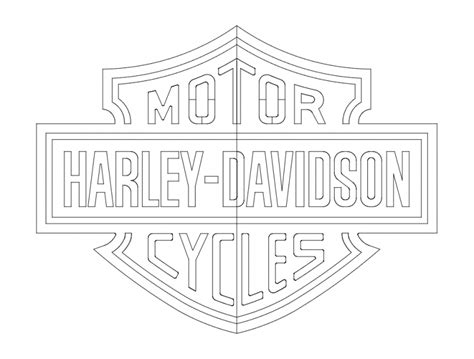 Harley Davidson Logo Outline