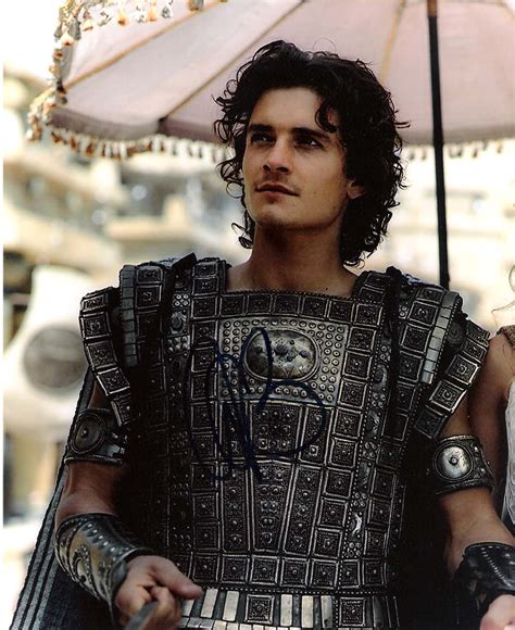 He played the elf legolas in the lord of the rings film trilogy and latter two the hobbit films by peter jackson. ORLANDO BLOOM as PARIS in "TROY" Signed 8x10 Color Photo