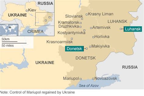 Ukraine Crisis In Maps Bbc News