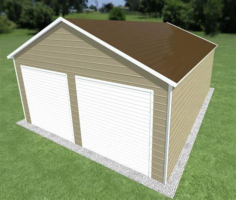 20x25 Boxed Eave Roof Metal Garage Alans Factory Outlet