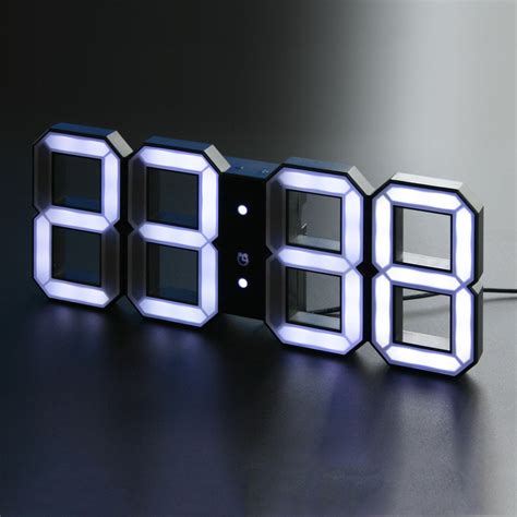 Digital Led Clock White White Kibardindesign Touch Of Modern