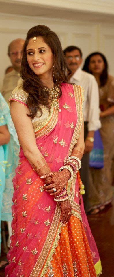 With a flurry of decisions to make before your special day, wedding preparations can feel a bit hectic, but don't fret; What a pretty lehnga for a Roka function | Indian hairstyles
