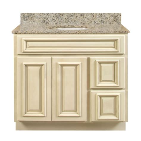 Fully assembled vanity cabinet and integrated white sink make for easy installation. Antique White Bathroom Vanities - Brokering Solutions