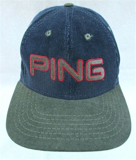 Vintage Ping By Karsten Corduroy Golf Hat Ballcap Leather Strapback Rare Euc Ebay