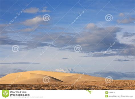 Landscape Of Sand Dunes And Clouds Stock Image Image Of Summer