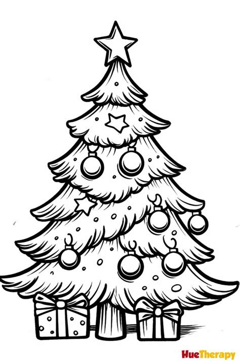 13 Free Printable Christmas Tree Coloring Pages in 2023 | Tree coloring
