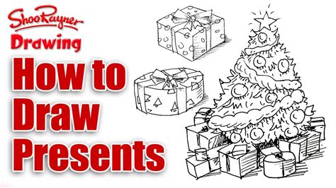 How To Draw Christmas Presents Youtube