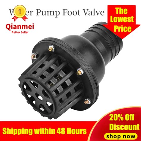 Water Pump Foot Valve Black Pvc Low Pressure Flat Check Valve For Fluid