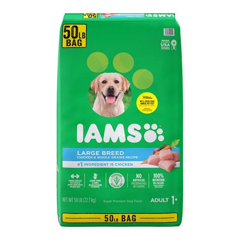 Iams Adult Large Breed Healthy Dry Dog Food Chicken Dog Kibble 50 Lb
