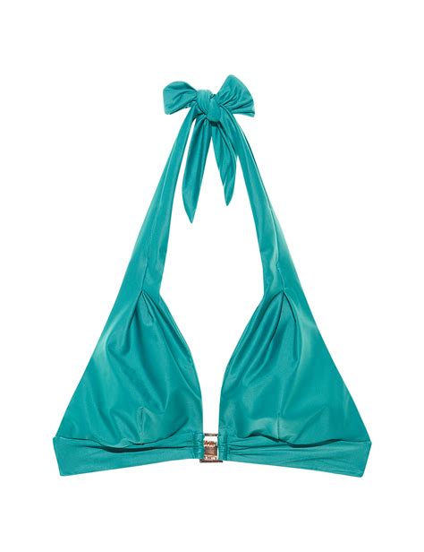 Myla Halterneck Bikini Top In Teal Turquoise Lyst