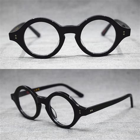 Vintage Hand Made Small Mm Round Full Rim Eyeglass Frames Acetate