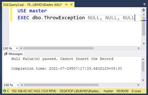 Try Catch In Sql Server Stored Procedure With Examples Databasefaqs Com