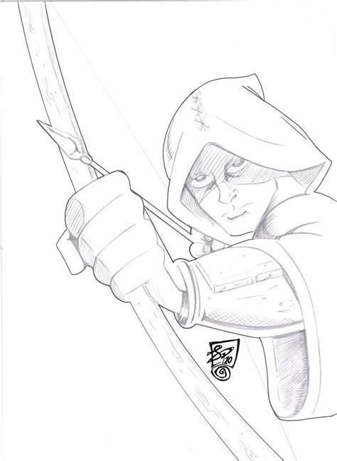Hooded Archer Pencil Sketch By Jpvilchisartist On Deviantart