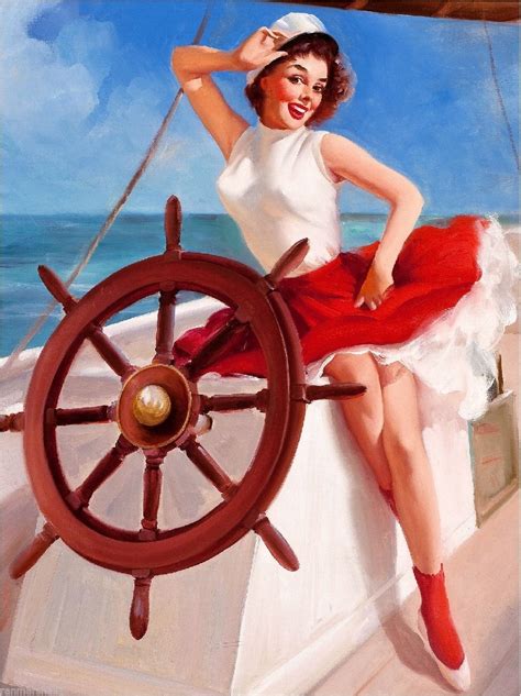 96151 1940s Pin Up Girl Sailor Girl Pin Up Picture Wall Print Poster Uk