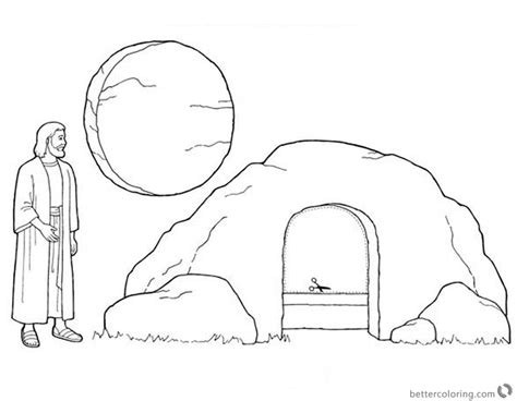 Jesus Empty Tomb Coloring Pages Coloring Home