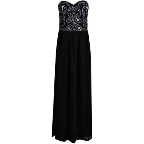 Boohoo Boutique Lily Embellished Chiffon Maxi Dress Embellished