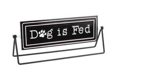 Wholesale Embossed Spinning Sign Dog Is Fedfeed Dog Ganz