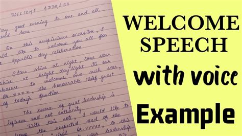 💐 Give A Welcome Speech How To Write A Good Welcome Speech With A
