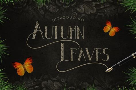 Autumn Leaves 6279 Script Fonts Font Bundles