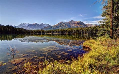 Descargar El Lago De Herbert Montañas Parque Nacional De Banff