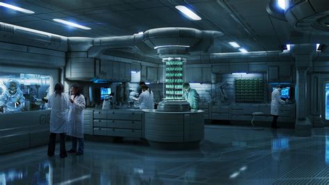 Medical Research Lab Chris Caldow Research Lab Futuristic Interior