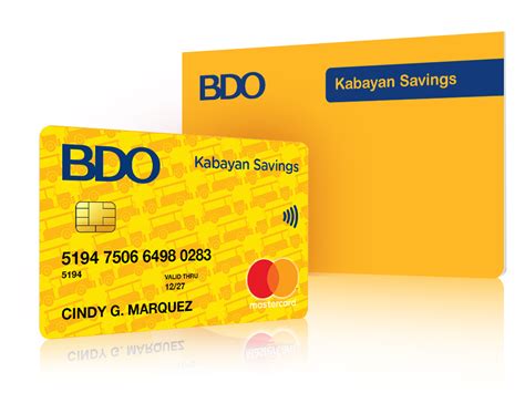 You can also pay bills, shop, gas up, do your groceries, book a flight or hotel room, and more.to learn more about what you can do with your bdo emv debit card, contact us today. BDO Kabayan Savings ATM Card | BDO Unibank, Inc.