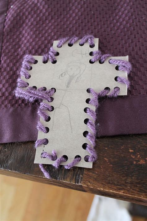 A Blog For My Mom Lacing Cross Craft Crafts For Lent