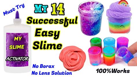14 Diy Slime Recipe🌈how To Make Slime Activator With Proofhow To Make