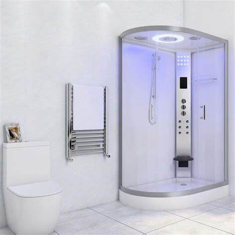 Lw20 White 1200 X 800 Hydro Shower Cabin Right Handed Offset Quadrant