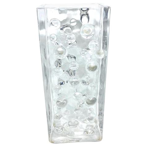 Rectangular Bubble Glass Vase By Wmf Glas In Clear Color Circa 1970s For Sale At 1stdibs