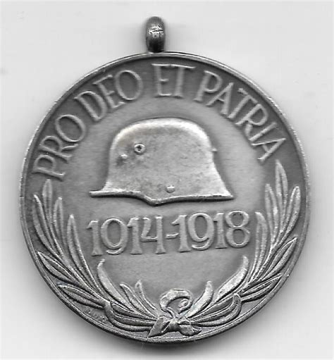Bezoek oostenrijk / overnachten vervoer overzicht. Oostenrijk - Hongarije WW1 medaille - 1914 1918 - Pro DEO ...