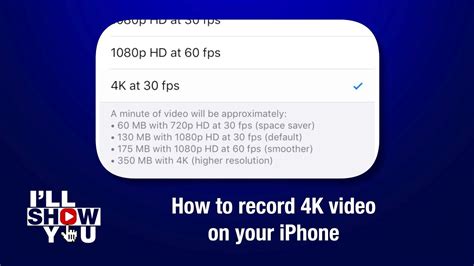 How To Record 4k Video On Your Iphone Youtube