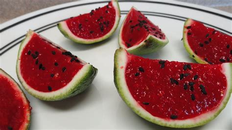Jello Gelatine Watermelon Slices Youtube