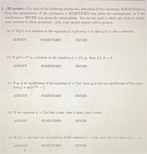 Solved Points For Each Of The Following Statements Chegg Com