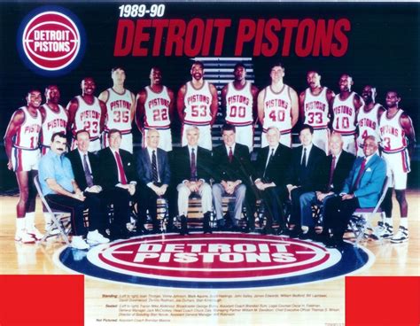 1989 90 Detroit Pistons 8x10 Team Photo Basketball Picture Nba