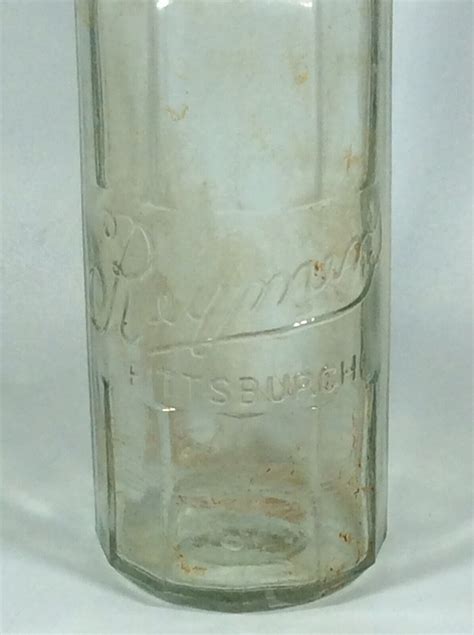 Vtg 8oz Reymers Pittsburgh Pa Candy Jar Condiment Bottle 5 Embossed