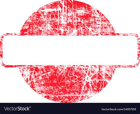 Red Circle Grunge Rubber Stamp Template Royalty Free Vector
