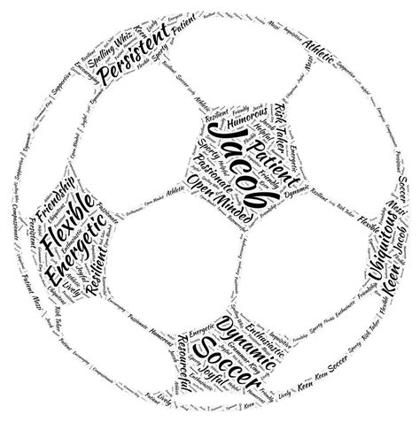 Soccer Ball Word Art Word Cloud Art Word Art Soccer