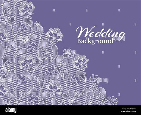 Wedding Floral Vector Background With Lace Pattern Wedding Lace