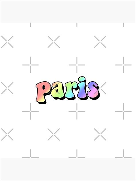 Aesthetic Rainbow Paris Name Poster By Star10008 Redbubble
