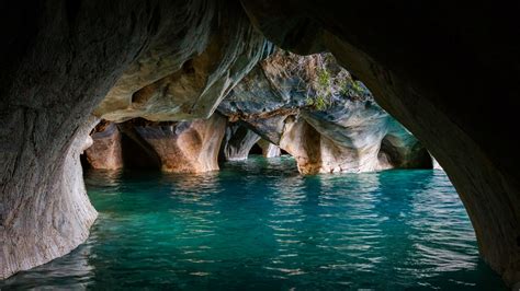 Nature Landscape Cave Lake Turquoise Water Erosion Marble