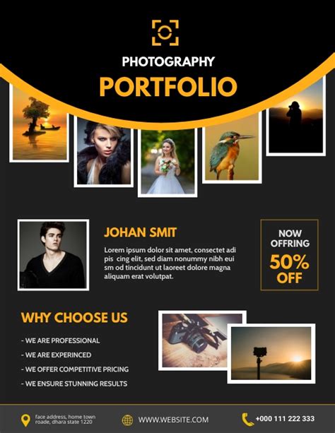 Portfolio Photography Flyer Template Postermywall