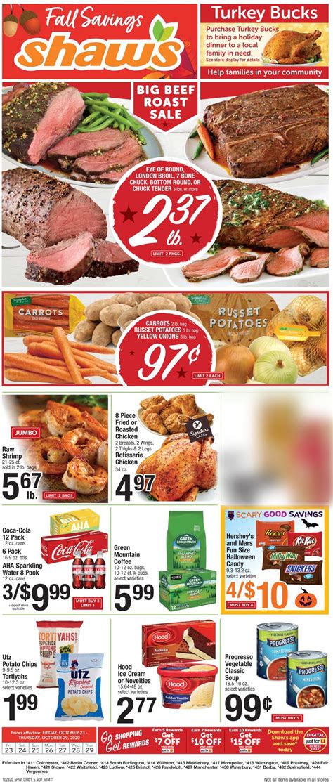Shaw’s Current weekly ad 10/23 - 10/29/2020 - frequent-ads.com