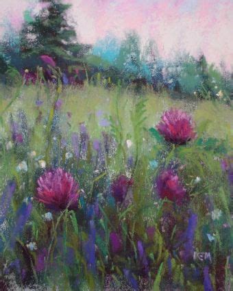 2 photos · curated by chen yen liu. field of flowers | Art painting, Pastel art, Watercolor art