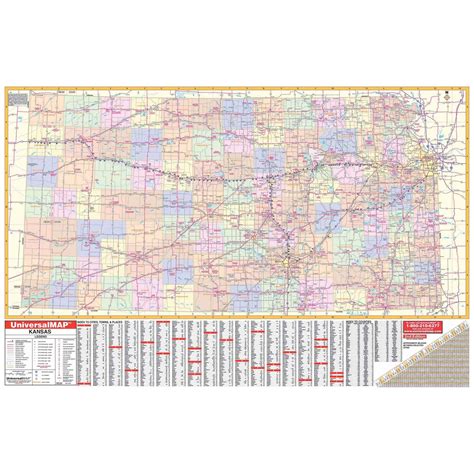 Kansas Physical Laminated Wall Map By Raven Maps Imag